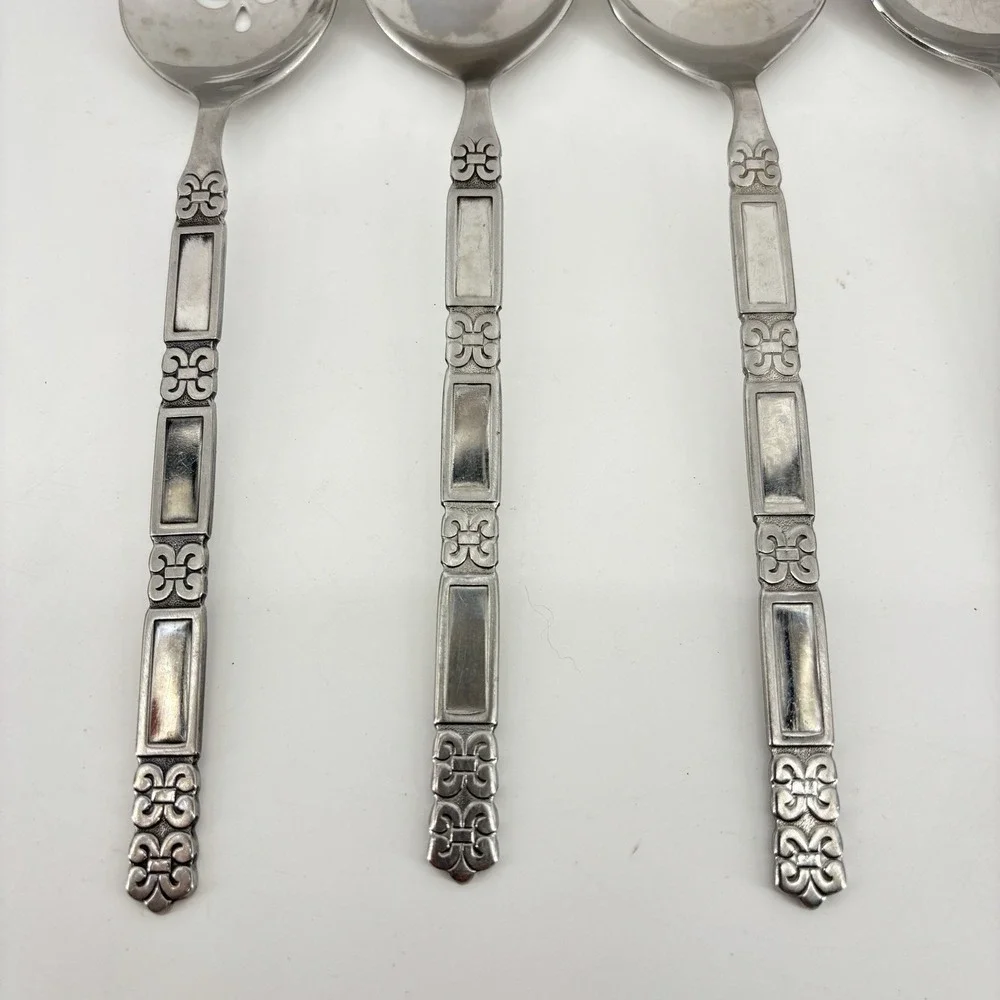 Lot‎ 6 Oneida Community Madrid (No Black) Hostess Serving Spoons Fork Ladle